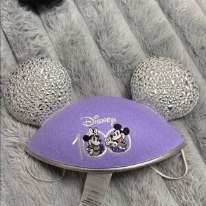 Disney Silver and Lavender Hat with Mickey Mouse Ears